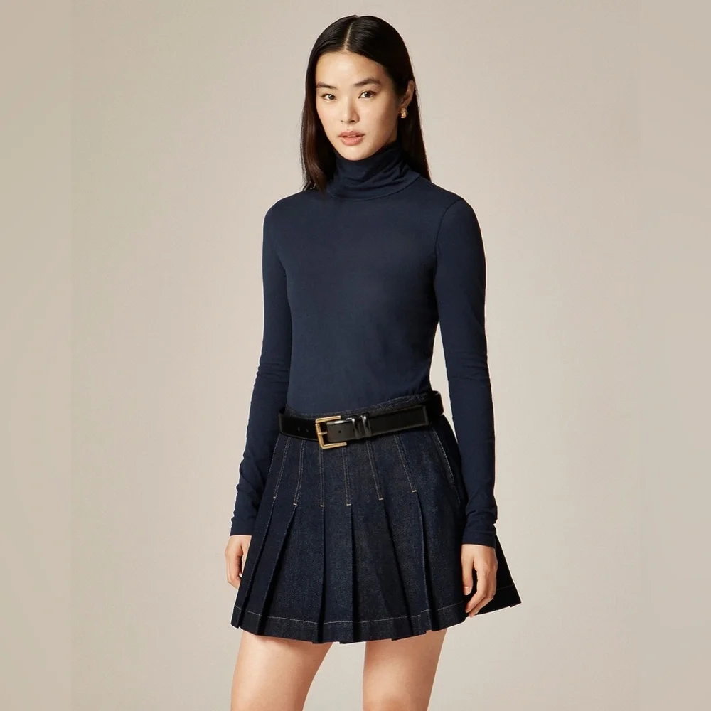 J Crew Feather jersey turtleneck CN176